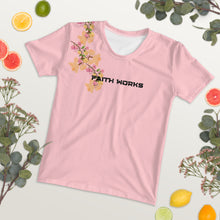 Load image into Gallery viewer, Women&#39;s Faith Works Floral T-shirt