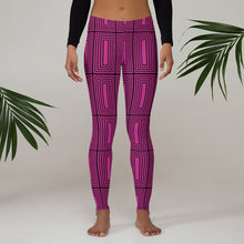 Load image into Gallery viewer, Women’s Pink Maze Leggings