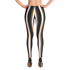 Black Stripe Leggings