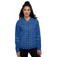 Load image into Gallery viewer, Blue Maze Bomber Jacket