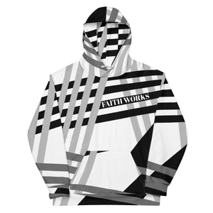 Unisex Crossed Pattern Faith Works Hoodie