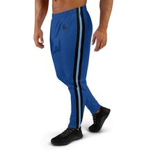 Load image into Gallery viewer, Men&#39;s Blue Black Striped Joggers