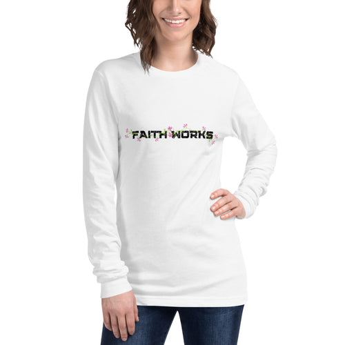 Women’s Faith Works Flower Long Sleeve Tee