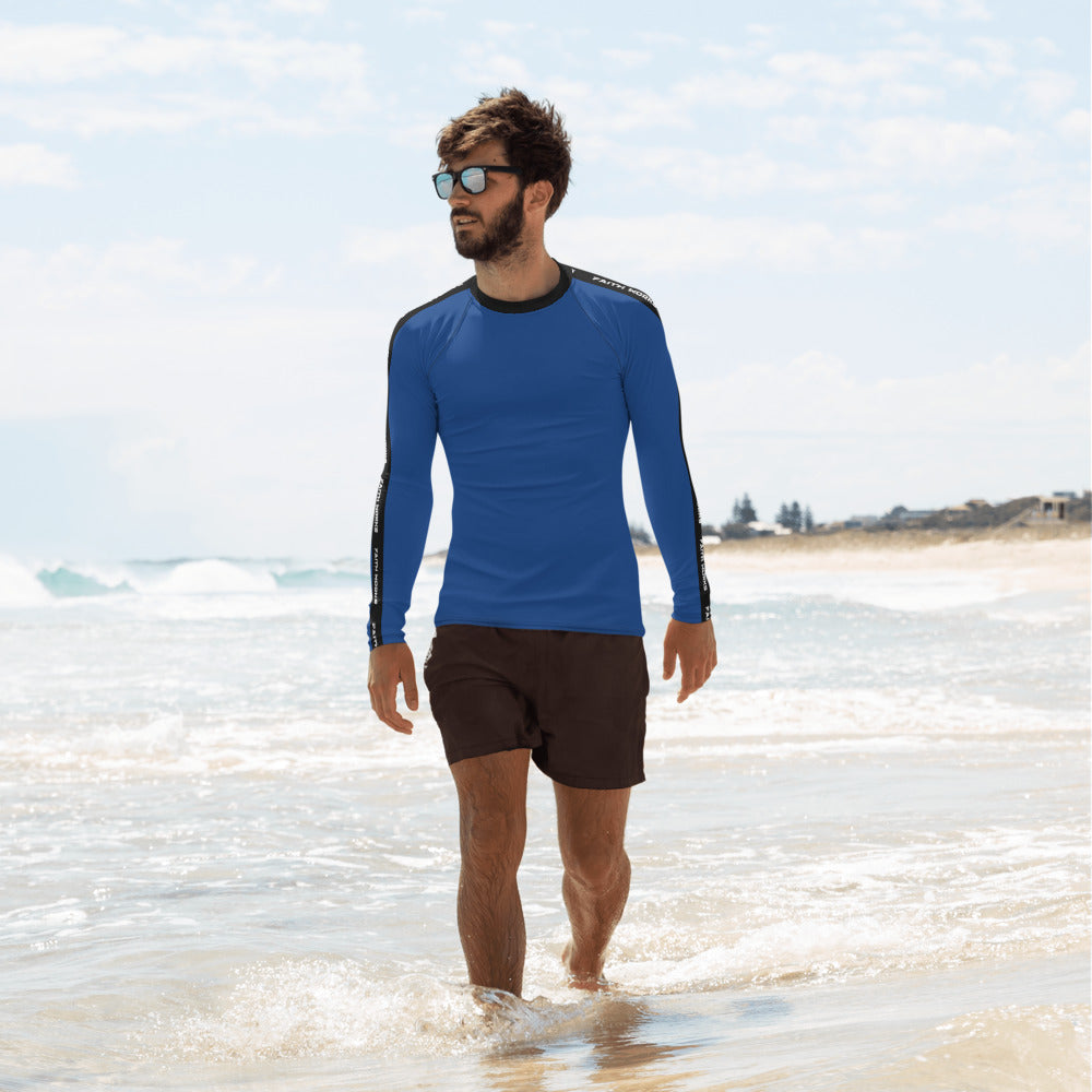 Men's Blue Faith Works Rash Guard