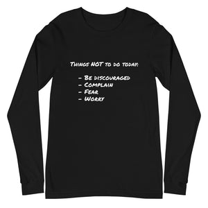 Things not to do Unisex Long Sleeve Tee