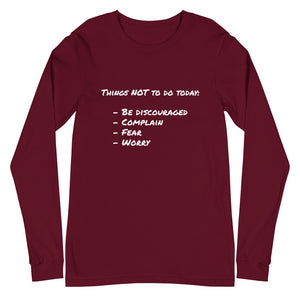 Things not to do Unisex Long Sleeve Tee